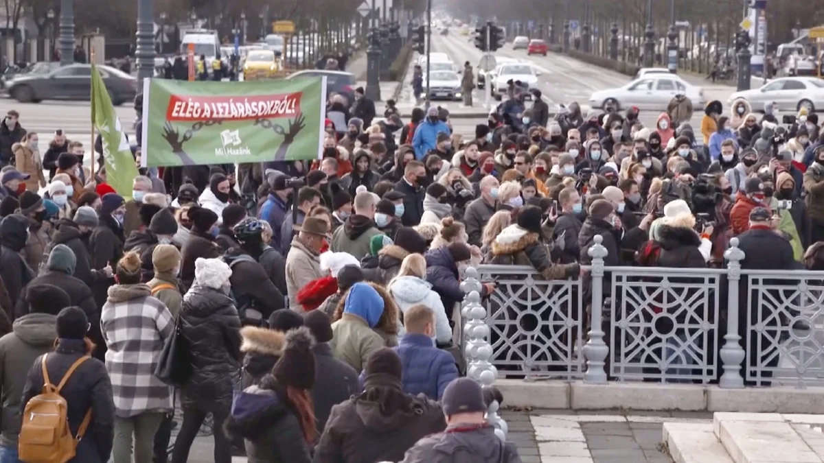 В Загребе прошла акция протеста против ограничений от коронавируса