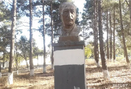Xudatda Nəriman Nərimanovun büstü baxımsız vəziyyətə düşüb - VİDEO