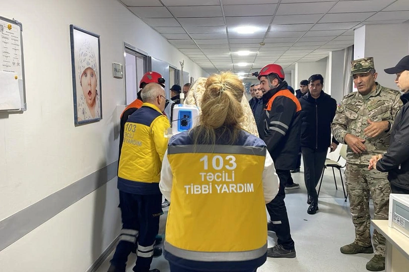 TƏBİB: Perinatal Mərkəzdəki yanğında bir nəfər tüstüdən zəhərlənib