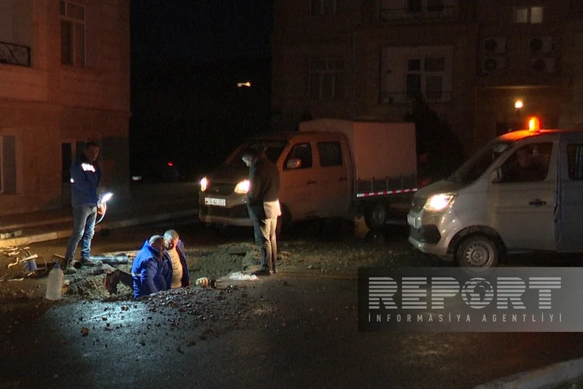 Naxçıvanda magistral su xəttində qəza olub