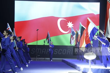Bakıda idman gimnastikası üzrə Dünya Kubokunun açılış mərasimi keçirilib