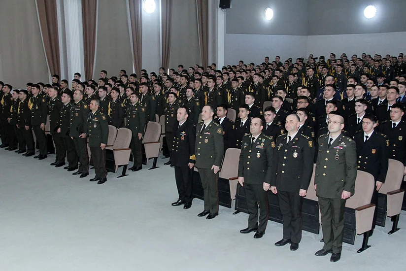 Hərbi institutun yaranmasının ildönümünə həsr olunan tədbir keçirilib