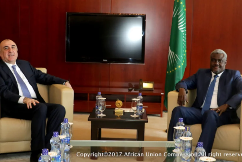 Elmar Məmmədyarov Afrika İttifaqı Komissiyasının sədri ilə görüşüb