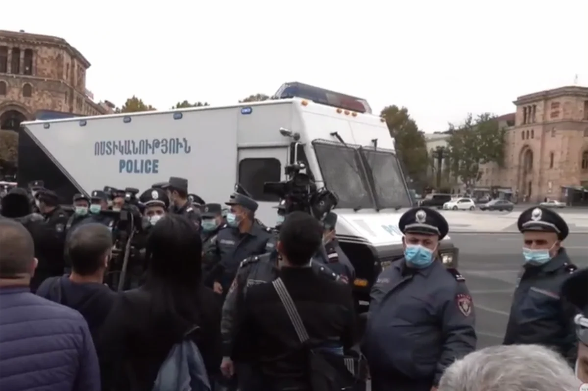 Protesters detained in Yerevan