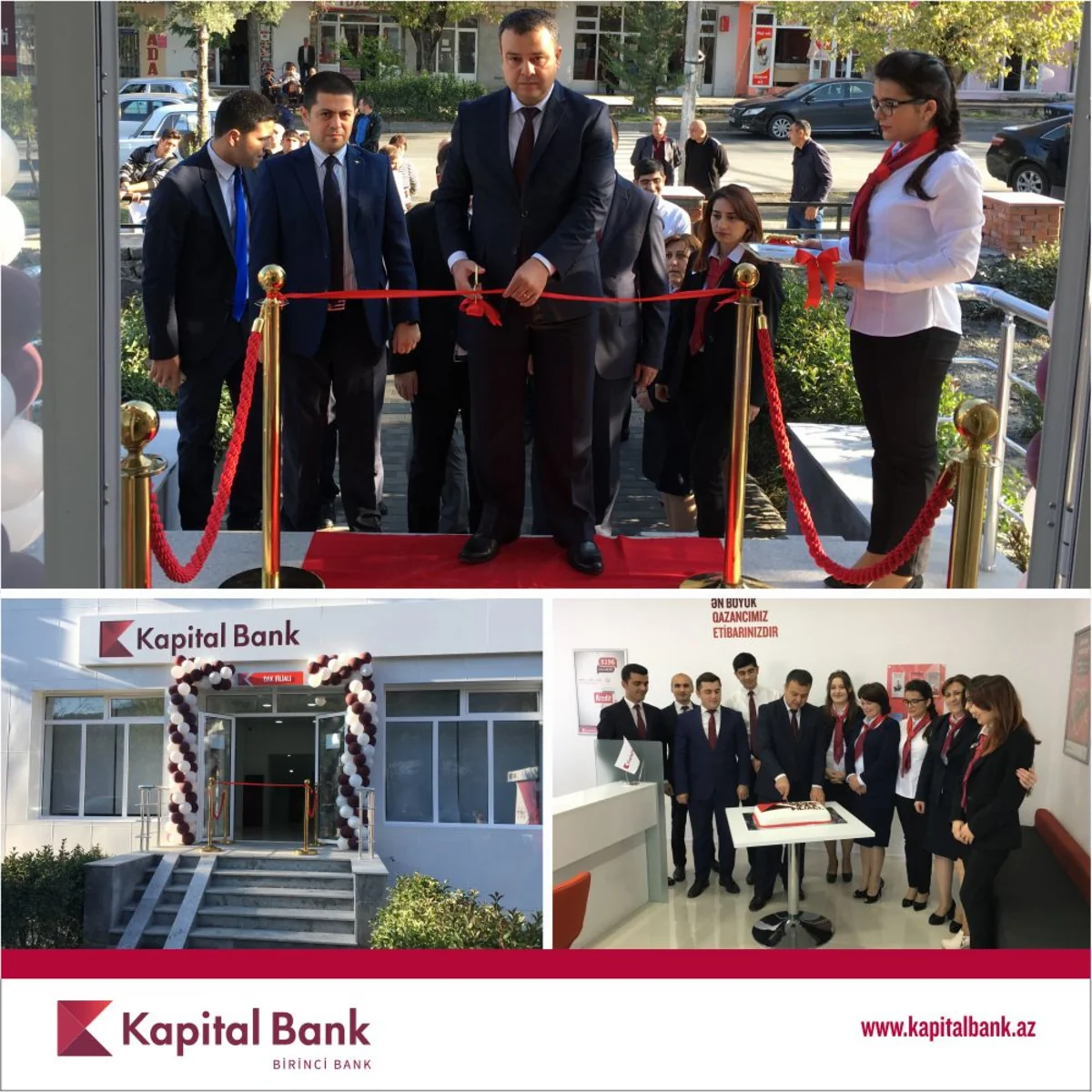 “Kapital Bank”ın yenilənmiş Qax filialı istifadəyə verilib