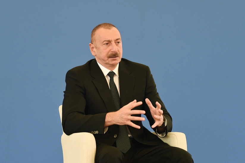 İlham Əliyev “Qobu” Elektrik Stansiyasının tikintisindən danışdı