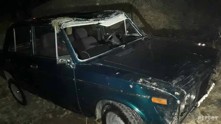 В Товузе перевернулся автомобиль, есть пострадавший