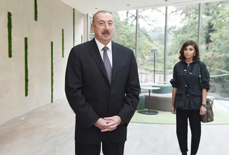 President Ilham Aliyev, first lady Mehriban Aliyeva view Lankaran Istisu and Health Center