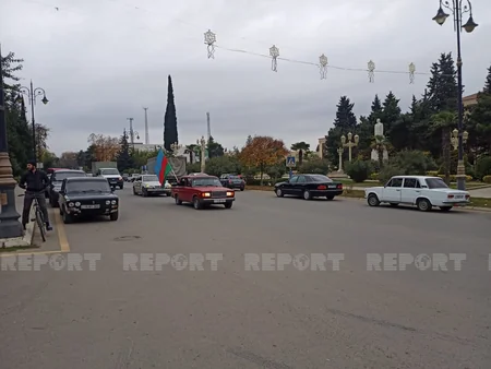 Cəlilabad və Biləsuvar sakinləri qələbəni qeyd edir