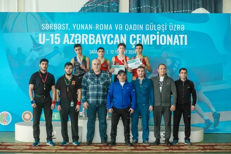 U-15 Azərbaycan çempionatında sərbəst güləş üzrə qaliblər müəyyənləşib