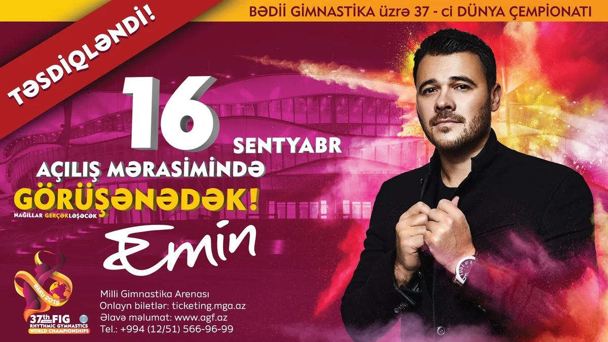 Emin Ağalarov Bakıda bədii gimnastika üzrə dünya çempionatının açılış mərasimində çıxış edəcək