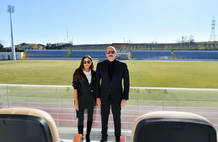 Prezident Quba Olimpiya İdman Kompleksində yenidənqurmadan sonra yaradılan şəraitlə tanış olub