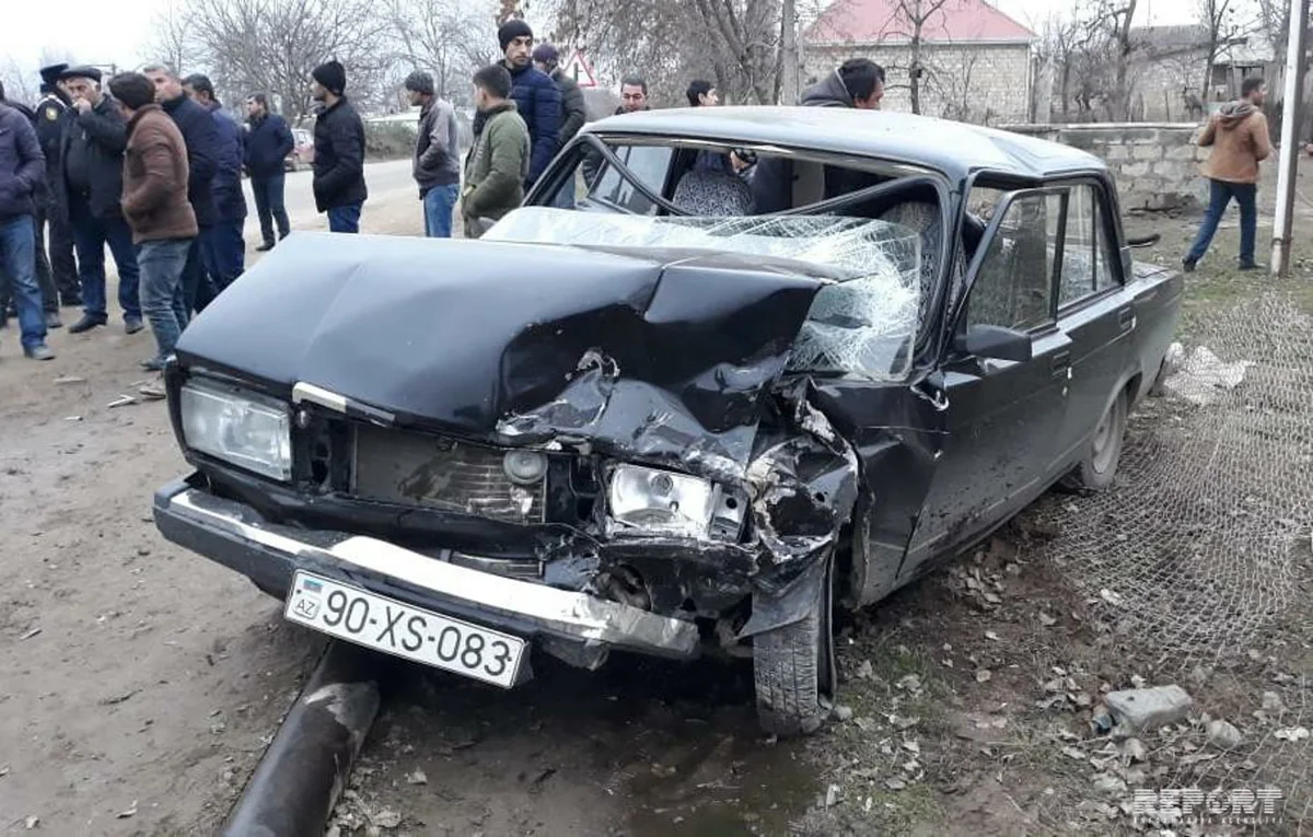 В Товузе произошло ДТП, есть пострадавший
