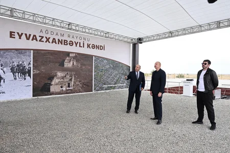 Prezident Ağdamın Eyvazxanbəyli kəndinin təməlqoyma mərasimində iştirak edib - YENİLƏNİB