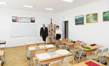 President Ilham Aliyev inaugurates secondary school No 28 in Mashtagha