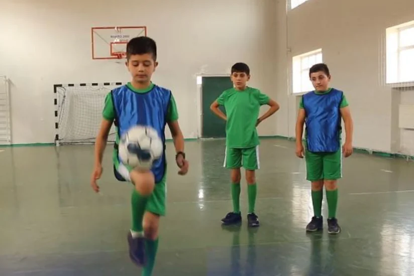 Tovuzda uşaq futboluna xidmət edən layihə - VİDEOREPORTAJ