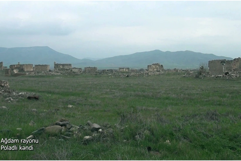 Footage from liberated Poladli village of Azerbaijan's Aghdam district