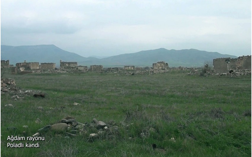 Footage from liberated Poladli village of Azerbaijan's Aghdam district