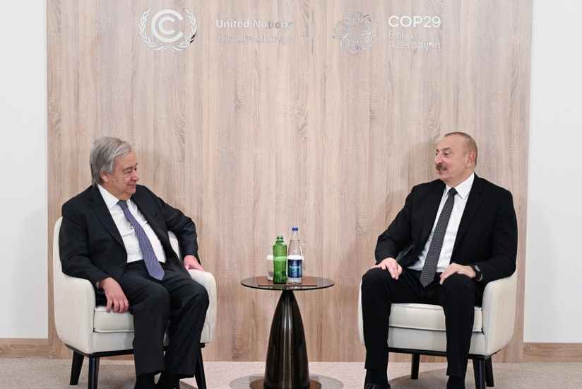 Prezident İlham Əliyev BMT-nin Baş katibi ilə görüşüb - YENİLƏNİB