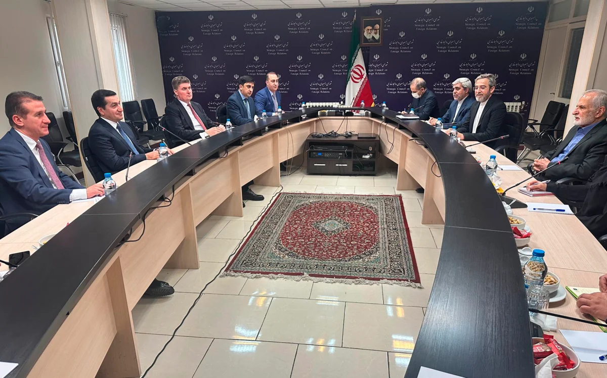 Hikmat Hajiyev mulls co-op issues with head of Iran's Foreign Relations Council