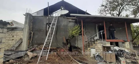 Goranboyda yanğın olub, bir nəfər xəsarət alıb