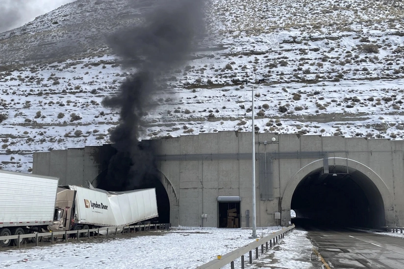 Fiery multi-car pileup inside quarter-mile mountain tunnel leaves at least 2 dead, several injured in US