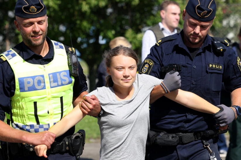 Qreta Tunberq Kopenhagendə anti-İsrail aksiyası zamanı saxlanılıb