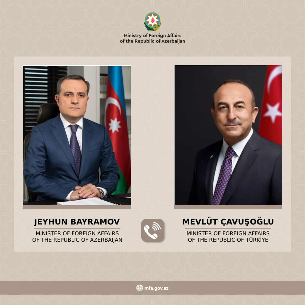 Azərbaycan və Türkiyənin XİN başçıları regiondakı vəziyyəti müzakirə ediblər