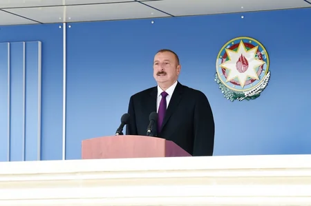 Prezident İlham Əliyev DTX-nin N saylı hərbi hissəsində gənc əsgərlərin andiçmə mərasimində iştirak edib - YENİLƏNİB - FOTO