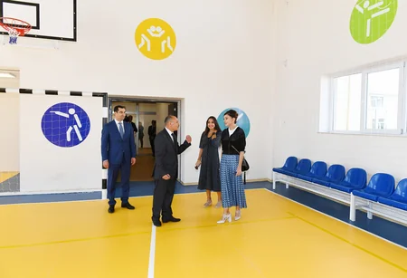 Şamaxıda Məlikçobanlı kənd tam orta məktəbinin açılışı olub - YENİLƏNİB