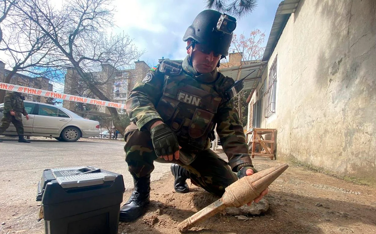 Bakıda döyüş tətbiqinə yararlı qumbara aşkarlanıb