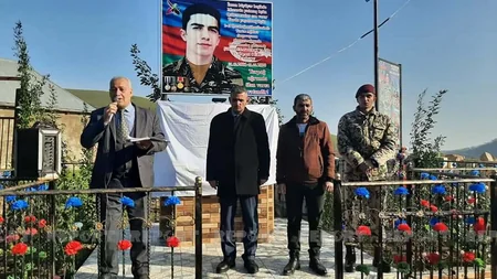 Cəlilabadda Vətən müharibəsi şəhidinin adına tikilən bulağının açılışı olub