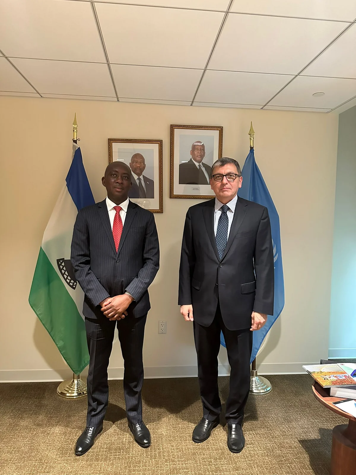 Azerbaijan's permanent rep to UN mulls co-op prospects with his Lesotho colleague