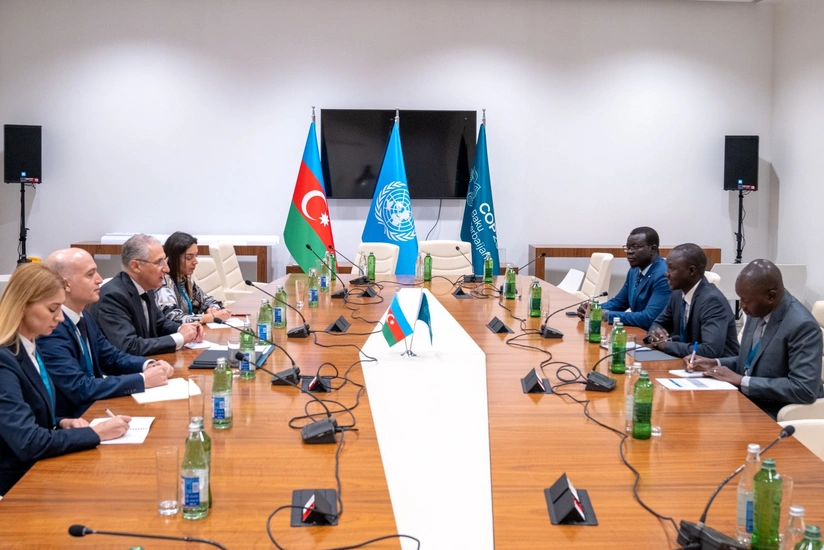 Muxtar Babayev Cənubi Sudanın su ehtiyatları və suvarma naziri ilə COP29-u müzakirə edib