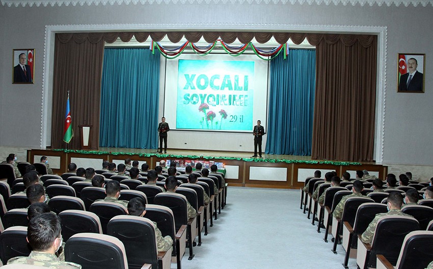 Xocalı soyqırımı ilə bağlı Azərbaycan Ordusunda tədbirlər keçirilib
