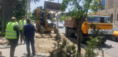 BNA: Paxtaxtın Nizami rayonunda piyada səkisi zəbt olunub