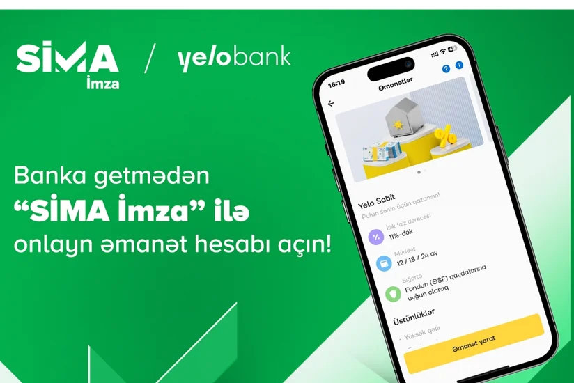 Banka getmədən “SİMA İmza” ilə onlayn əmanət hesabı açın!