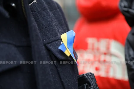 В Баку прошла акция в поддержку Украины