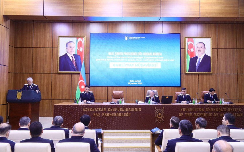 Bakı Şəhər Prokurorluğunun 2024-cü il üzrə görülən işlərin yekunu ilə bağlı əməliyyat müşavirəsi keçirilib