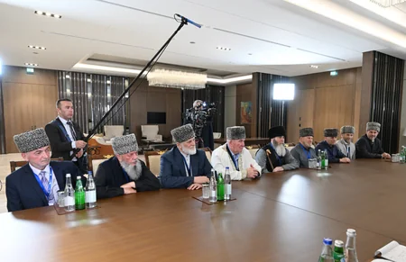 Президент Ильхам Алиев принял муфтиев Северо-Кавказского региона России