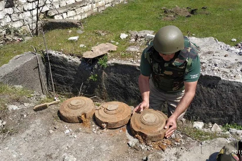 Lənkəranda 9 ədəd təlim məqsədli tank əleyhinə mina tapılıb - FOTO