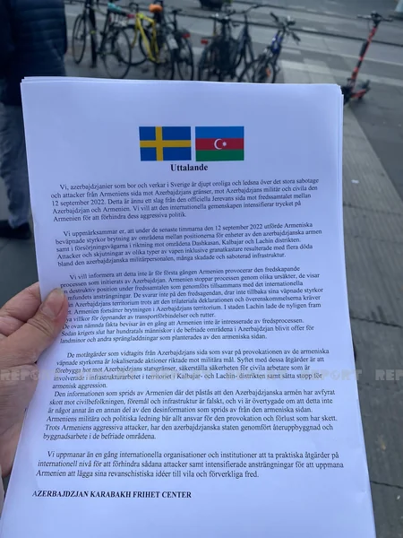 Azerbaijani diaspora organization in Sweden holds action