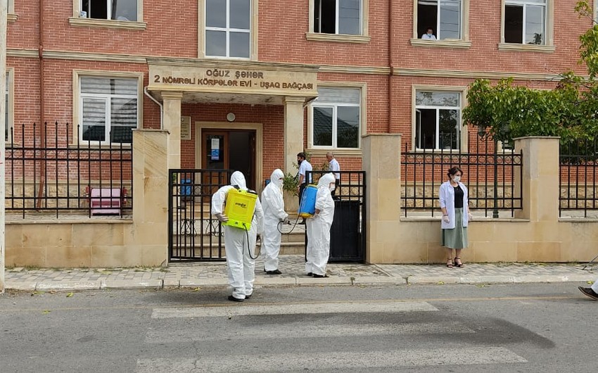 Oğuzda dezinfeksiya işləri aparılır