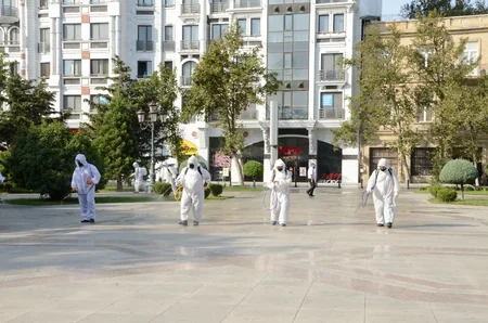 Bakının küçələri yenidən dezinfeksiya edildi