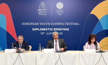 “Bakı-2019” Avropa Gənclər Yay Olimpiya Festivalı diplomatik brifinqə ev sahibliyi edib