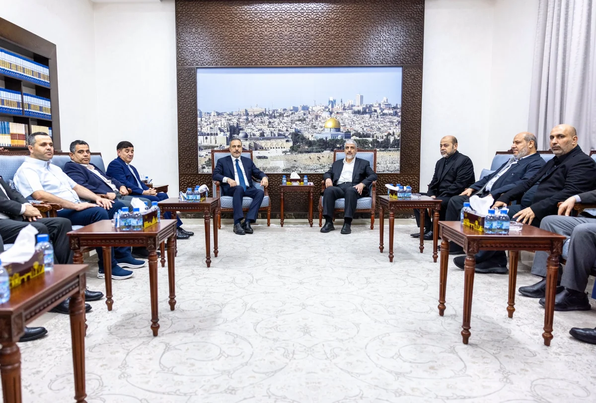 Turkish foreign minister meets with Hamas acting chief in Qatar