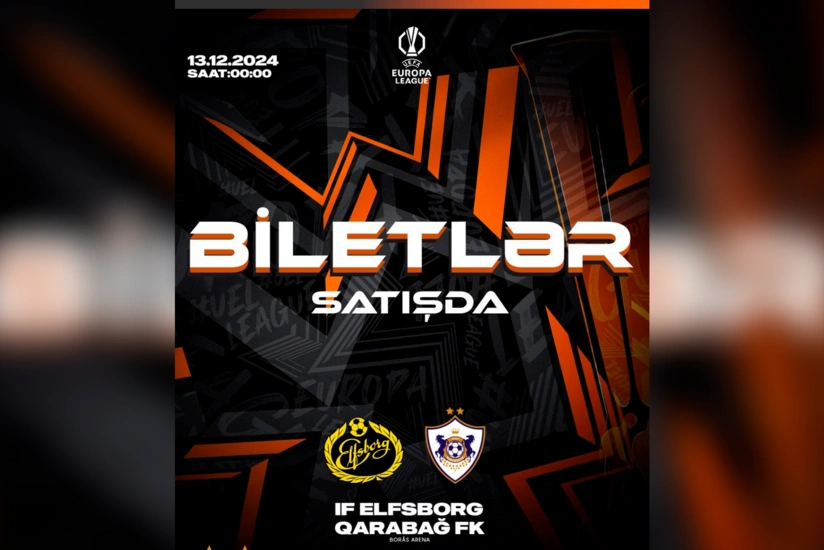 Лига Европы УЕФА: Билеты для болельщиков Карабаха на выездной матч с Эльфсборгом поступят в продажу завтра