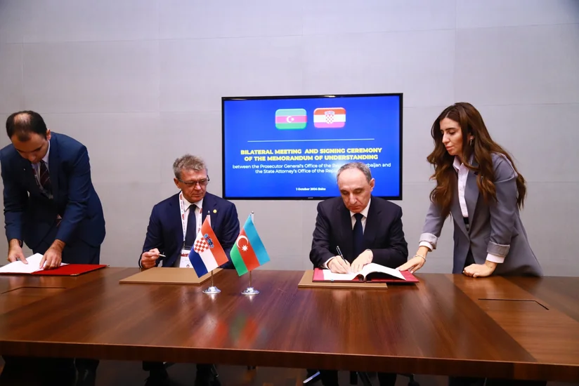 Prosecutors general of Azerbaijan, Croatia ink memo