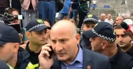 Gürcüstan parlamentinin qarşısında insident baş verib - FOTO - YENİLƏNİB-2