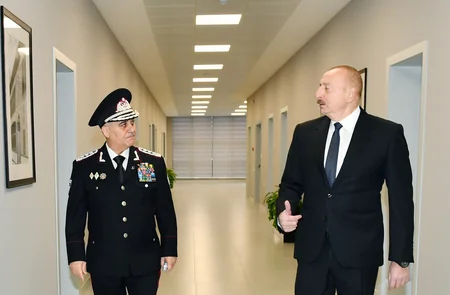 Prezident İlham Əliyev DTX-nin yeni inzibati binalarının açılışında iştirak edib